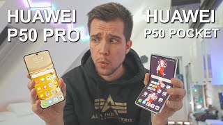 HUAWEI P50 Pocket vs HUAWEI P50 Pro Indepth Comparison [upl. by Pierson]