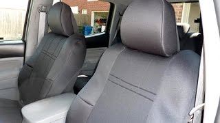 CalTrend Custom Seat Covers Center Row Installation on Toyota Highlander [upl. by Asnarepse]