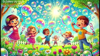 Bubbles Up High  Fun Bubble Song for Kids [upl. by Ahsatsana]