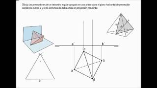 8 TETRAEDRO 4 APOYADO EN UNA ARISTA [upl. by Anez]