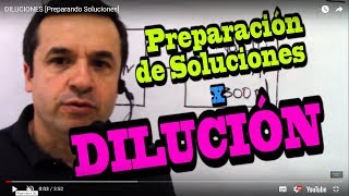 Diluciones QUÍMICAS Clase 11 Preparación de SOLUCIONES [upl. by Nivram477]