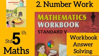 std 5th l Maths l Lesson no 2 l Number Work l workbook solved l all Questions and answer [upl. by Tobey]