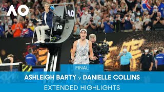 Ashleigh Barty v Danielle Collins Extended Highlights Final  Australian Open 2022 [upl. by Fortunato]