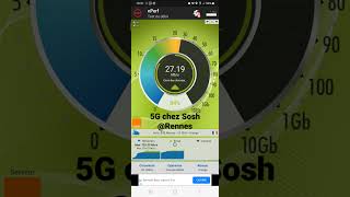 Speedtest 5G Sosh NSA à plus de 700Mbs en DL Rennes [upl. by Jahn874]