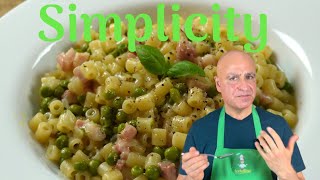 Pasta with Peas amp Pancetta  Simple amp Delicious [upl. by Asta]