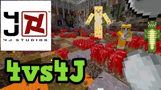 4J Studios vs 4 YOUTUBERS  Tumble W BigB Ecko amp Stampy [upl. by Aitnauq874]