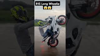 R15 Long Wheelie 😱💀 shortvideo rider r15 r15v3 r15v4 viralvideo shortsviral legend [upl. by Alviani]