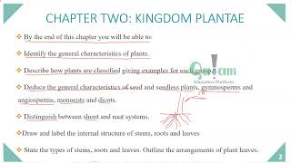 Biology F2  Ch2 Kingdom Plantae Lesson 1 [upl. by Amarillis]