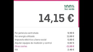 FACTURA ELÉCTRICA CON COMPENSACIÓN SOLAR [upl. by Halstead752]