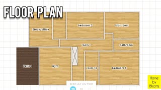 Making a simple Floor plan in HomebyMe  3D Design Tutorial  Home by Bhatts [upl. by Zimmer503]