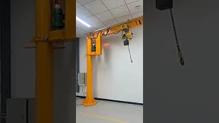 Floor Mounted Electric 2 Ton Jib Arm Crane With Emergency Stop System [upl. by Parks985]