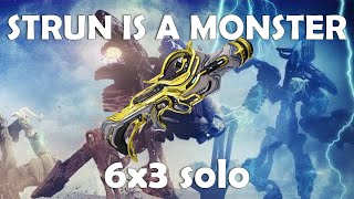 Strun Prime Incarnon No Riven 6x3 Eidolon Solo  Warframe [upl. by Aiynot]