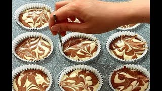 How To Make Chocolate Zebra Cupcake  Amazing Chocolate Cupcake Swirl Decoration Recipe 2018 [upl. by Rolf328]