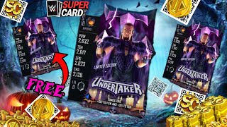 100 2 FREE UNDERTAKER LIMITED EDITION EVENT CARDS amp QR CODE WWE SuperCard [upl. by Lukey]