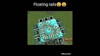 floating rails in Minecraft😵😵 minecraft rail gaming shorts [upl. by Ayotnahs]