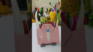 cute bag paper craft idea for kidskidscraft trending viralshot handmade shortfeed diyforkids [upl. by Adahs]