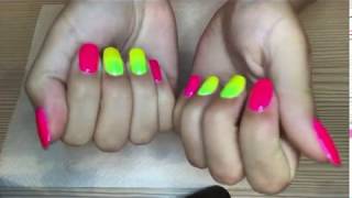 Ombre lakavimas su ilgalaikiu geliniu laku  Ombre gel polish nail design [upl. by Ongineb]