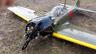 Mitsubischi A6M5 ZERO Crash [upl. by Yoreel]