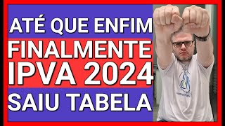 ✔️ATENÇÃO MUDANÇAS IMPORTANTES SAIU TABELA DO IPVA 2024 [upl. by Nnov]