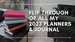 Planner Life Flip Through of all my 2023 Planners amp Journals [upl. by Bonnee760]