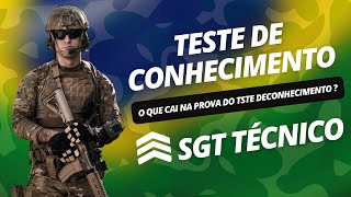 O que estudar pro TESTE DE CONHECIMENTO STT Sargento técnico temporário [upl. by Melleta]