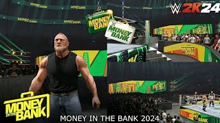 WWE2K24 Money In The Bank 2024 Modded Arena wEpic Entrances [upl. by Ienttirb257]