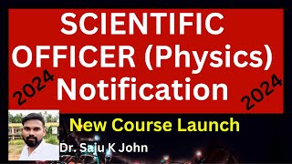 Scientific Officer 2024 Notification Course Launch [upl. by Aguayo40]