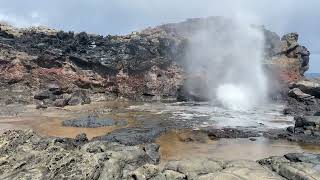 Nakalele Blowhole water flash and rainbow 🌈 [upl. by Turino]