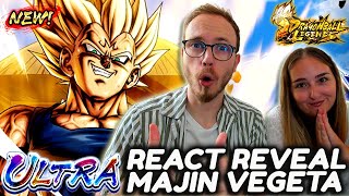 MAJIN VEGETA ULTRA ARRIVE  REACT REVEAL DB LEGENDS [upl. by Idnyl]