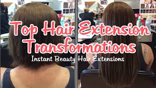 Top 25 Hair Extension Transformations  Before and After Hair Extensions  Instant Beauty ♡ [upl. by Einnad]