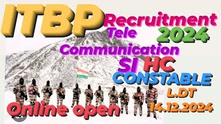 ITBP துணை இராணுவத்தில் வேலை ASST SI HC CONSTABLE Salary 90000 LDT 14122024 ONLINE OPEN [upl. by Ameyn623]