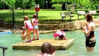 The spring fed wading pool at Landa Park in New Braunfels [upl. by Naujid162]