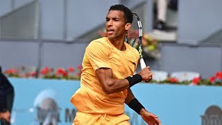 Félix AugerAliassime vence Casper Ruud e avança as quartas de final em Madrid [upl. by Yticilef]