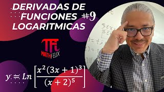 Derivadas logaritmicas 9 con mathfelix Prof Félix Fernández [upl. by Keli]