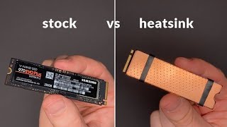 M2 NVMe SSD Temp Stock vs Copper Heatsink Laptop PS5 [upl. by Perrie605]