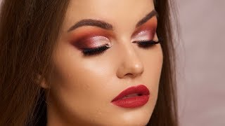 Christmas Makeup Tutorial ft JACLYN HILL x MORPHE Palette  HelenVarik [upl. by Donahue]