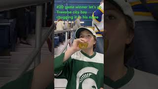 Chugging it for the win MSUSpartanAthletics foryou gamewinner hockey ￼ [upl. by Monro]