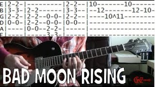 Bad Moon Rising Guitar Lesson and Tabs Tutorial with Chords by Creedence Clearwater Revival aka CCR [upl. by Macri]