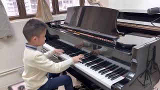 Sonata in D k311284c 1st movement  by Harvey Wong age 6 [upl. by Ardnaik]