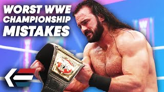 WWEs WORST Mistakes Made with the WWE Championship  WrestleTalk Lists with Adam Blampied [upl. by Sowell]