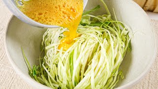 Cabbage with eggs is better than pizza Easy quick and very delicious recipe [upl. by Esom592]