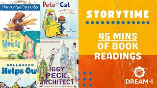 Construction Themed Book Reading Compilation  Storytime [upl. by Eilyah]