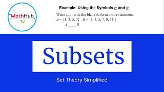 What are subsets and proper subsets  Set Theory Simplified [upl. by Hanover]