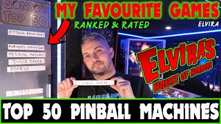 My Top 50 Pinball Machines 4  Elviras House of Horrors  Rated  Gonzo vs Pinside top 100 [upl. by Arahahs]