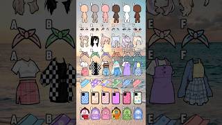 ABCDEF Cute Look Choose your favourite look 😍💞 gacha gachaclub gachalife tocaboca [upl. by Ymeraj]