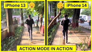 iPhone 13 vs iPhone 14 Action Mode Video Test  Stabilization Test and Comparison [upl. by Luciano]