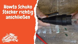 Stromstecker SchukoStecker richtig und sauber anbringen [upl. by Noeled]