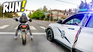 COPS VS BIKERS  MOTORCYCLE POLICE CHASE  ANGRY amp COOL COPS 2024 [upl. by Hteazile]