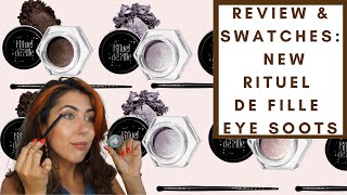 REVIEW amp SWATCHES 3 NEW RITUEL DE FILLE EYE SOOTS  Integrity Botanicals [upl. by Fredel]