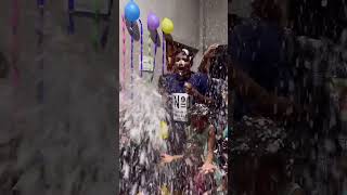 Self birthday celebration 🤣 public comedy reels funny [upl. by Tory]